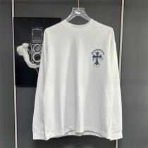 CHROME HEARTS スーパー 長袖Tシャツ バッククロス プリント ストリート クロムハーツ
