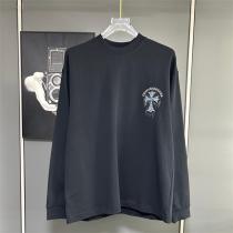 CHROME HEARTS スーパー 長袖Tシャツ バッククロス プリント ストリート クロムハーツ