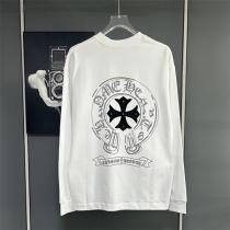 CHROME HEARTS 偽物 長袖Tシャツ ホースシュー ロゴデザイン アイコニック クロムハーツ