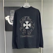 CHROME HEARTS 偽物 長袖Tシャツ ホースシュー ロゴデザイン アイコニック クロムハーツ