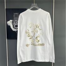 クロムハーツ コピー 長袖Tシャツ ゴールドプリント ラグジュアリースタイル CHROME HEARTS
