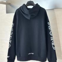 CHROME HEARTS スーパーコピー パーカー ゴシックロゴ 袖プリント アグレッシブクロムハーツ