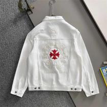 クロムハーツ スーパーコピー デニムジャケット エンブレム アイコニックプレミアム CHROME HEARTS