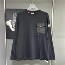  モンクレール 偽物 クール シンプル ロングスリーブ ポケットデザイン ブラック MONCLER
