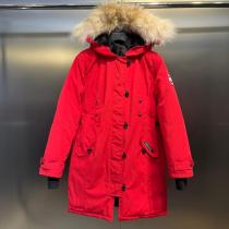 Canada Goose スーパーコピー ダウンコート ロング丈 レッド ファー...