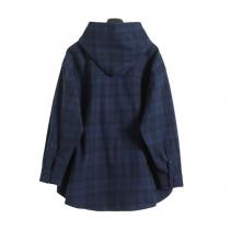 バレンシアガ コピー 秋冬新作 チェックシャツ フード付き 人気 BALENCIAGA
