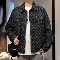 LOUIS VUITTON 偽物 デニムジャケット 個性派総柄 モード感漂う 上...