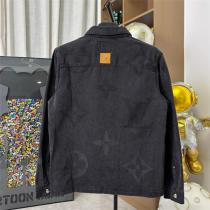 LOUIS VUITTON スーパーコピー デニムジャケット 重厚バックロゴ タフスタイル ルイヴィトン
