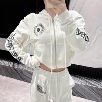 クロムハーツ 偽物 パーカー ショート丈 クロップド 個性派 モード セクシー CHROME HEARTS