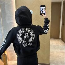 クロムハーツ 偽物 パーカー ショート丈 クロップド 個性派 モード セクシー CHROME HEARTS