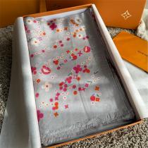 LOUIS VUITTON 偽物 スカーフ フラワープリント 華やか エレガント...
