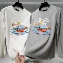 LOUIS VUITTON 偽物 長袖Tシャツ カラフル 刺繍ボートデザイン グ...