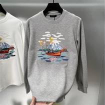 LOUIS VUITTON 偽物 長袖Tシャツ カラフル 刺繍ボートデザイン グラフィック ルイヴィトン