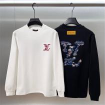 LOUIS VUITTON コピー 長袖Tシャツ ビッグLVロゴ バッククラシッ...