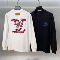 LOUIS VUITTON コピー 長袖Tシャツ ビッグLVロゴ バッククラシック モノグラム調 ルイヴィトン