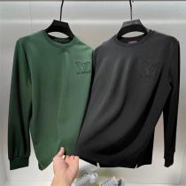 LOUIS VUITTON スーパーコピー 長袖Tシャツ シンプル ワンポイント LVロゴ 刺繍 ルイヴィトン