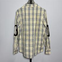 BURBERRY 偽物 シャツ チェック柄 エルボーパッチ カジュアル 長袖シャツ バーバリー