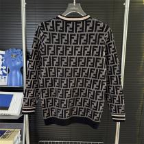 FENDI スーパーコピー ニット セーター FFロゴ 総柄 クラシック 長袖トップス フェンディ