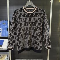 FENDI スーパーコピー ニット セーター FFロゴ 総柄 クラシック 長袖トップス フェンディ