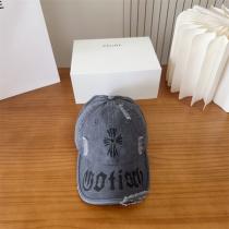Chrome Hearts スーパーコピー 個性的 キャップ ゴシッククロス 刺繍 ダメージ加工 クロムハーツ