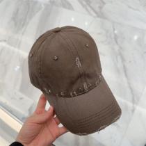 クロムハーツ 偽物 シンプル キャップ 無地スタッズ ダメージ加工 ベースボール帽 Chrome Hearts 