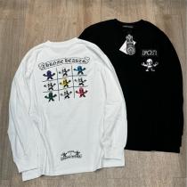  Chrome Hearts コピー 個性派 ロングTシャツ カラフルスカル デザイン クロムハーツ