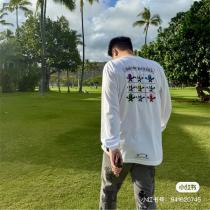  Chrome Hearts コピー 個性派 ロングTシャツ カラフルスカル デザイン クロムハーツ