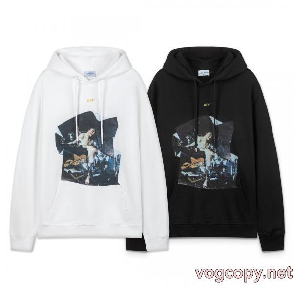 off white 25 ss新型フィギュア460 gゆったり版キャップ付きパーカー