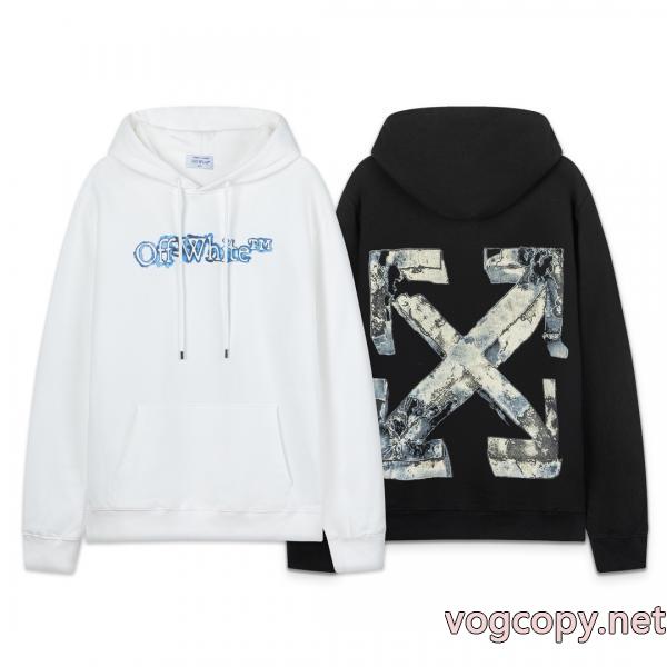 offwhite25ss新型矢印460グラム連帽パーカー