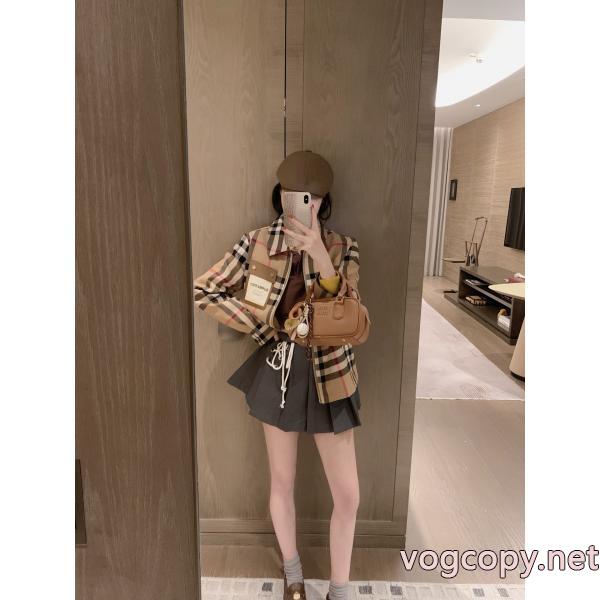 BURBERRY定番オーダーメイドラシャチェックジャケットベースボールコート