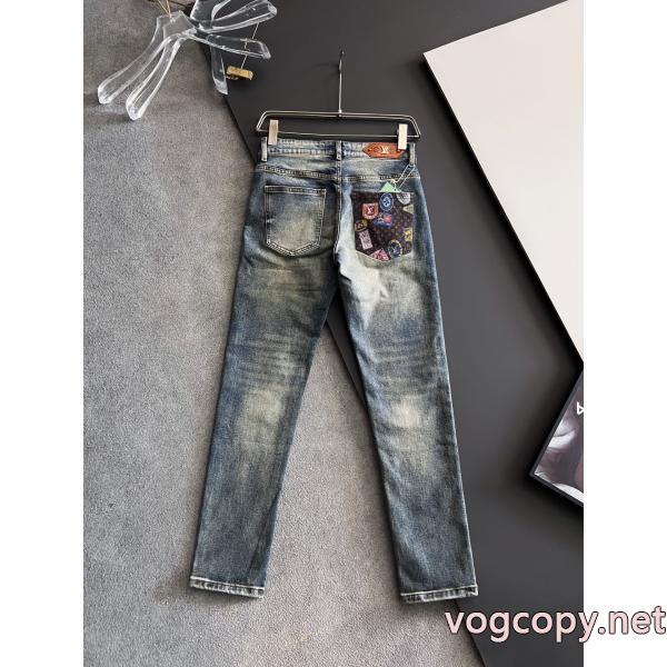 LOUIS VUITTON重工業水洗カジュアルジーンズ