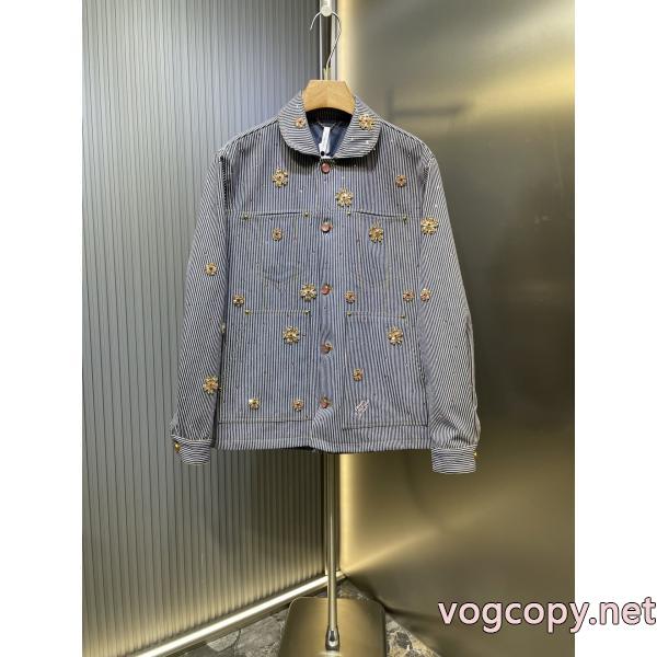 LOUIS VUITTON連名桜刺繍シングルブレストワークジャケットジャケット男性用