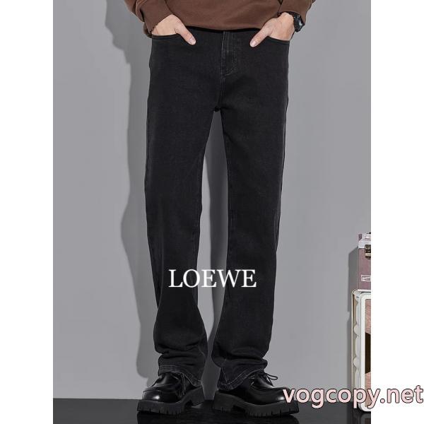 LOEWE新春夏メンズトレンド刺繍水洗マイクロストレッチストレートジーンズ