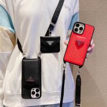 pradaIphoneケースカバーパスケース斜め掛け+セット