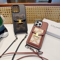 Celine・セリーヌ斜め掛けカードケース全ケースケースケースケースストラップ取り外し可能