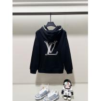 LOUISVUITTON前後刺繍アルファベットLOGOロゴ着用紐キャップパーカー
