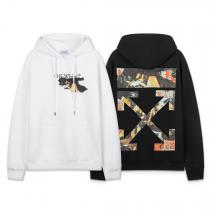 off white 25 ss新型フィギュア矢印460 gゆったり版フードパーカ...