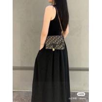 Diorクラシックなオールドフラワーの大判wocチェーンバッグ鞍バッグ