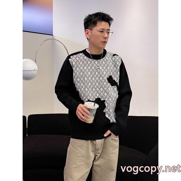 大人気希少！ 爆発的な人気 大人感漂う秋冬新作ブランド 偽物 激安LOUIS VUITTONセーター
