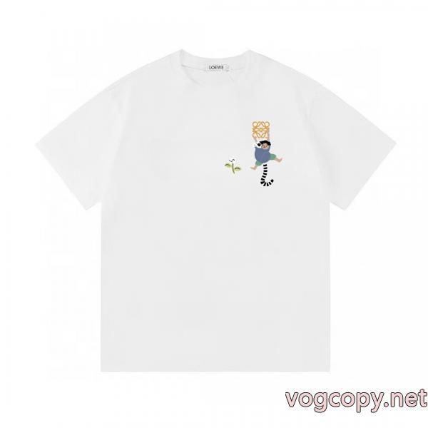 Tシャツ高級感を演出 洗練された印象 大胆にLOEWE激安 通販 専門