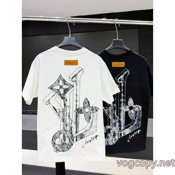 今年の大トレンド ファッション 人気 保温性の高いLOUIS VUITTONコピー 商品 販売半袖Tシャツ