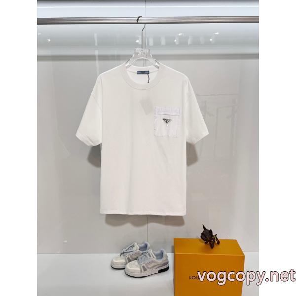 流行り 秋季新作品 最新作期間限定セール激安 ブランド 通販プラダ半袖Tシャツ