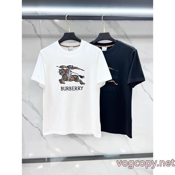 偽物 ブランド ショップバーバリー2026最安値！ ファッションスタッズ モード感の高い半袖Tシャツ