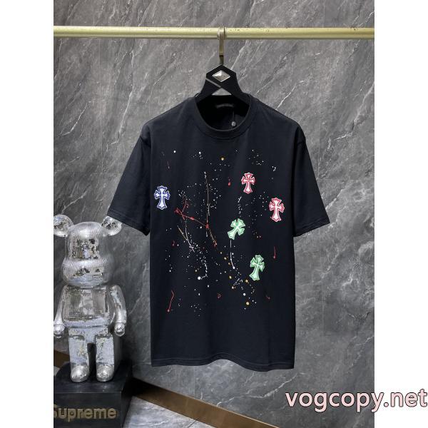コピー ブランド 販売CHROME HEARTSギフトにオススメ 肌触り最高 豊富な色揃え半袖Tシャツ