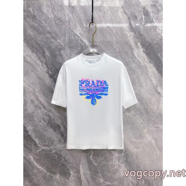 ブランド 通販 激安半袖TシャツPRADA手元に在庫あり 大人の余裕が漂う 大特価