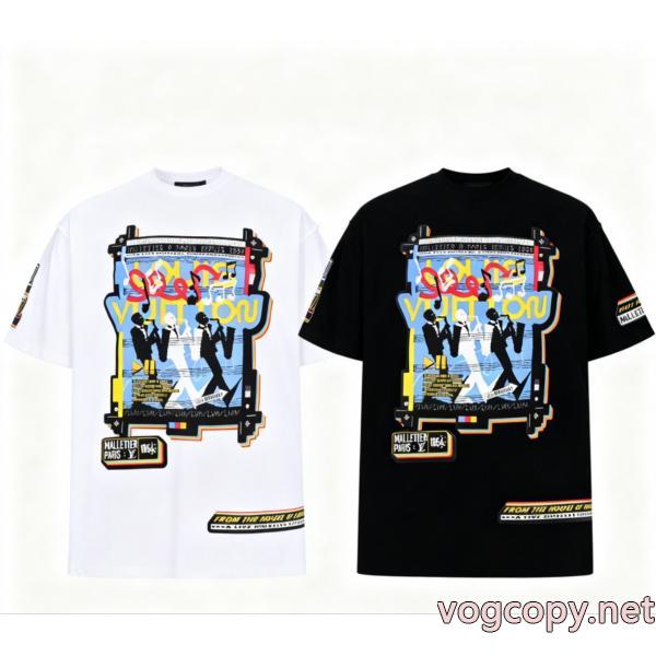 激安 通販 専門店特別感のある 今季流行り 上質な材料LOUIS VUITTON半袖Tシャツ