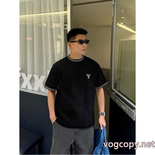 偽 ブランド 販売PRADA2026流行り 定番 ファッション 大好評シリーズ半袖Tシャツ