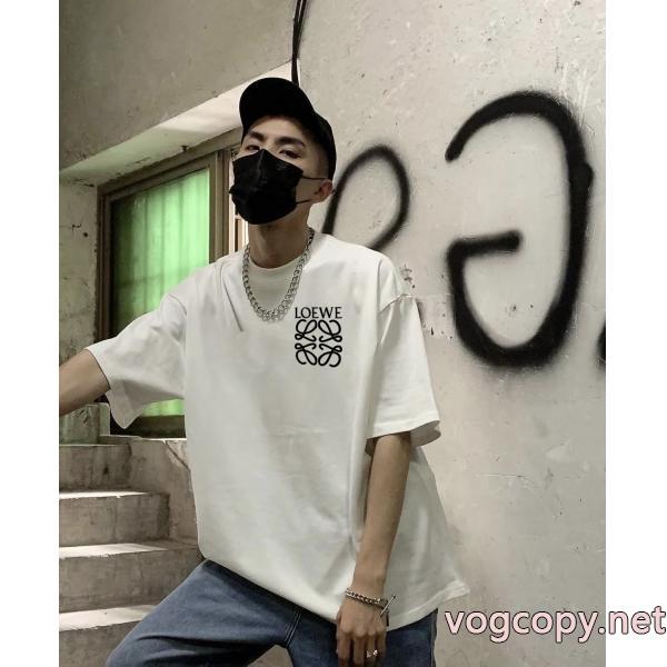 偽 ブランド半袖Tシャツお洒落暖か 魅力を放つ 高品質ロエベ