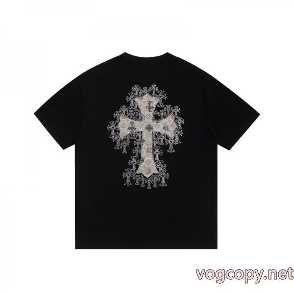 オシャレ度アップ 稀少*新品登場 新色登場ブランド コピー 通販CHROME HEARTS半袖Tシャツ
