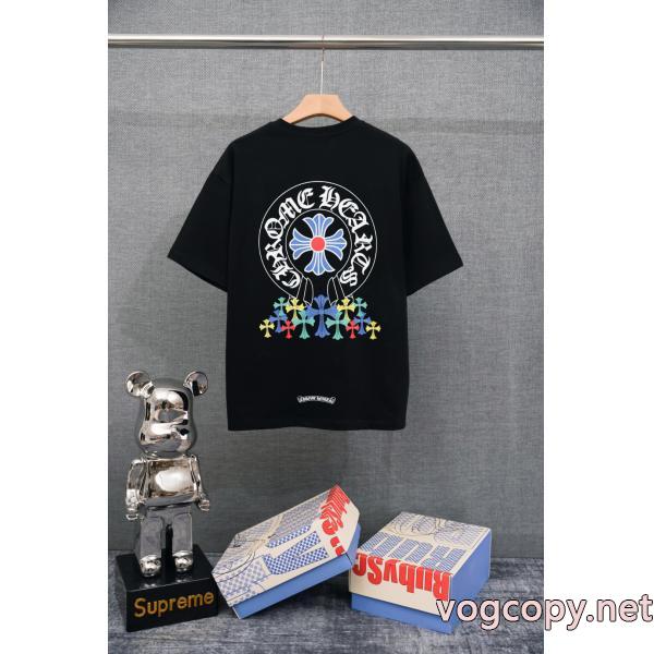 2026最新コラボ完売間近 通気性が良い 雑誌掲載偽物 ブランド ショップ半袖Tシャツクロムハーツ